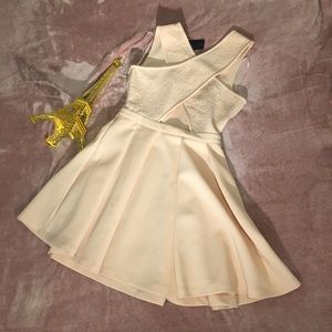 NWT Light pink/ peach cross back lace dress